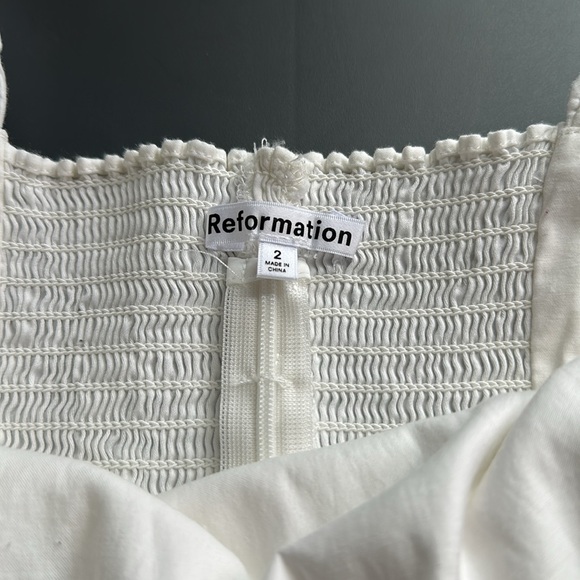 Reformation White Ruffle Strap Top - Picture 2 of 3